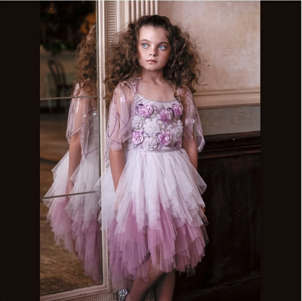 TTDM tutu du monde pink floral hi-low dress 10 11 - Picture 5 of 7